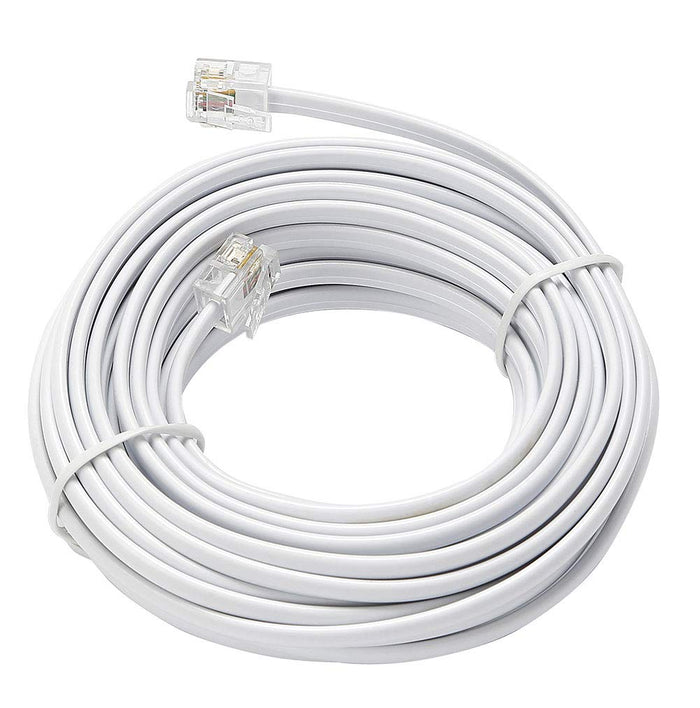 50FT TELEPHONE LINE CORD M TO M WHITE PRO-PA109-WH