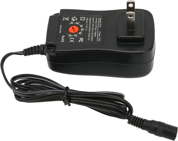 SY8 Multi-Function 3-12VDC-2.1A 30W Universal Power Adapter including USB Port