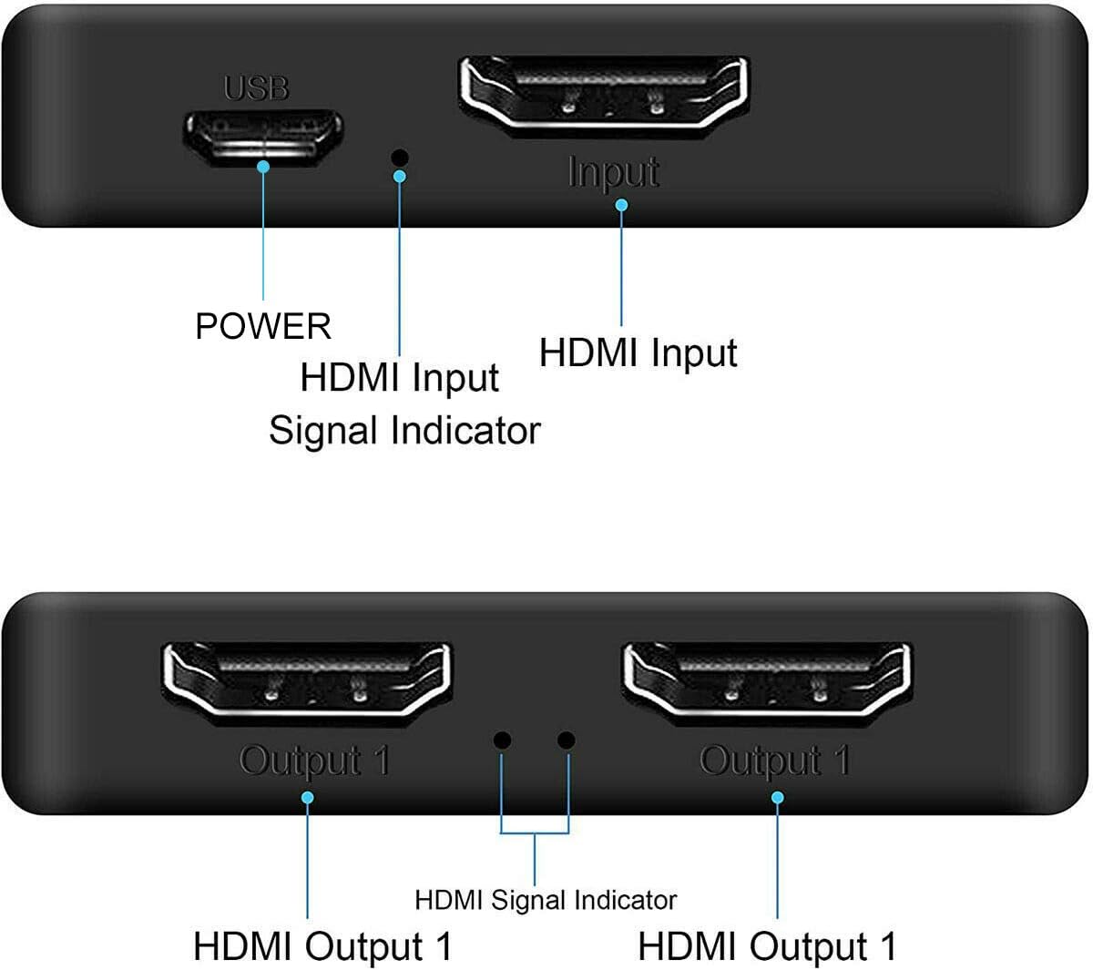 HDMI Splitter 1 in 2 Out 4K