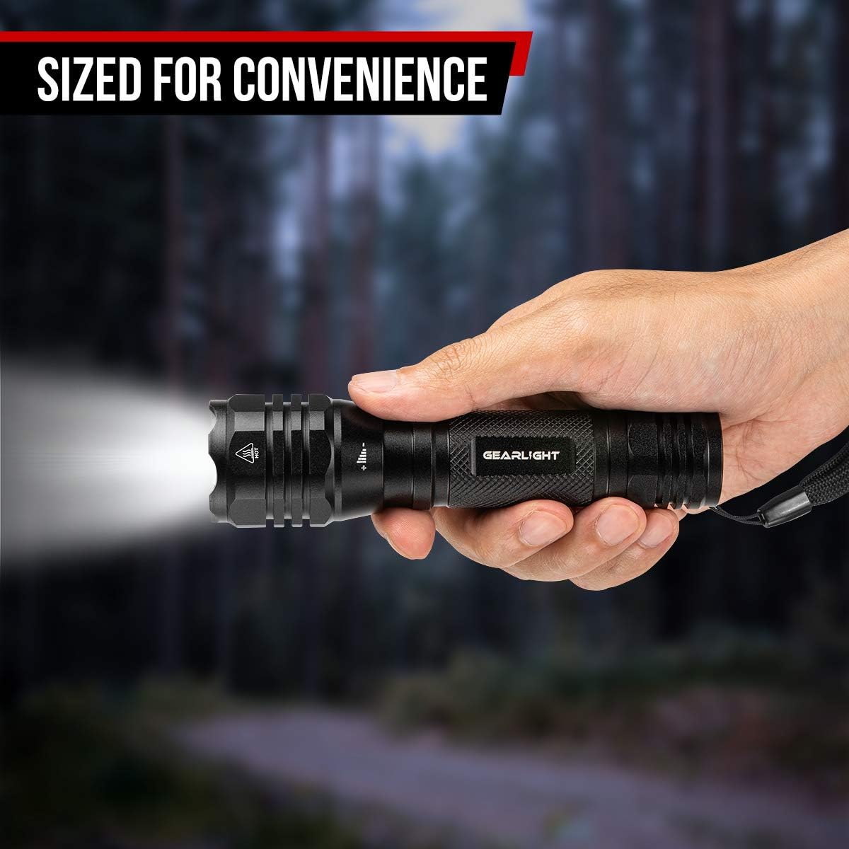 GearLight LED Flashlights S1050 [2 Pack] - Powerful High Lumens Zoomable Tactical Flashlight