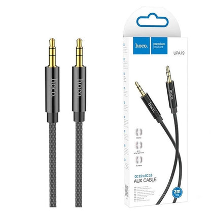 HOCO AUX 3.5MM AUDIO CABLE 2M UPA19 BLACK