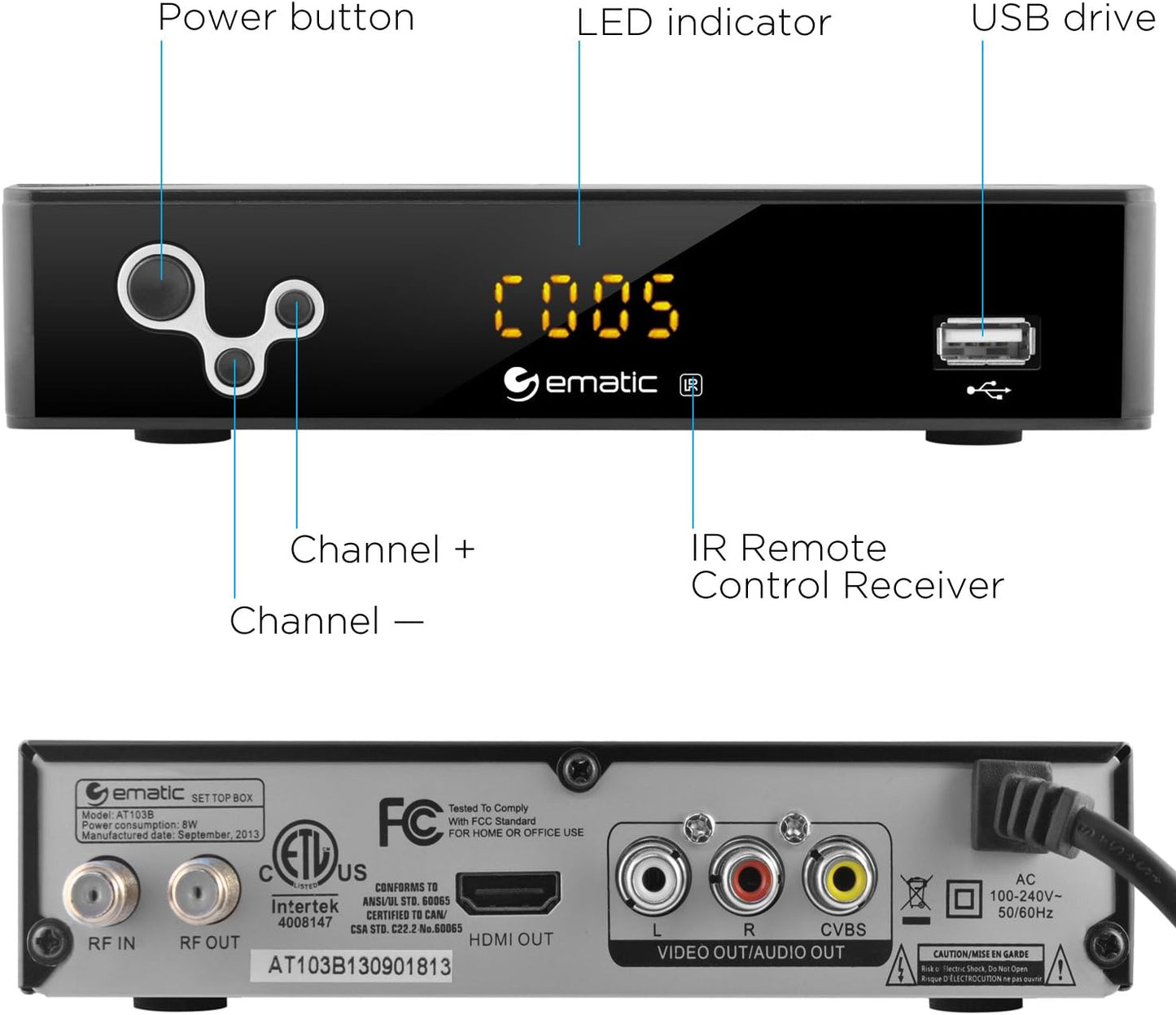 BOÎTIER CONVERTISSEUR TV NUMÉRIQUE