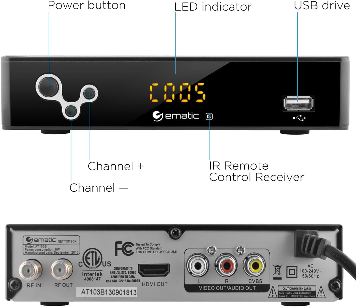 DIGITAL TV CONVERTER BOX AT103B