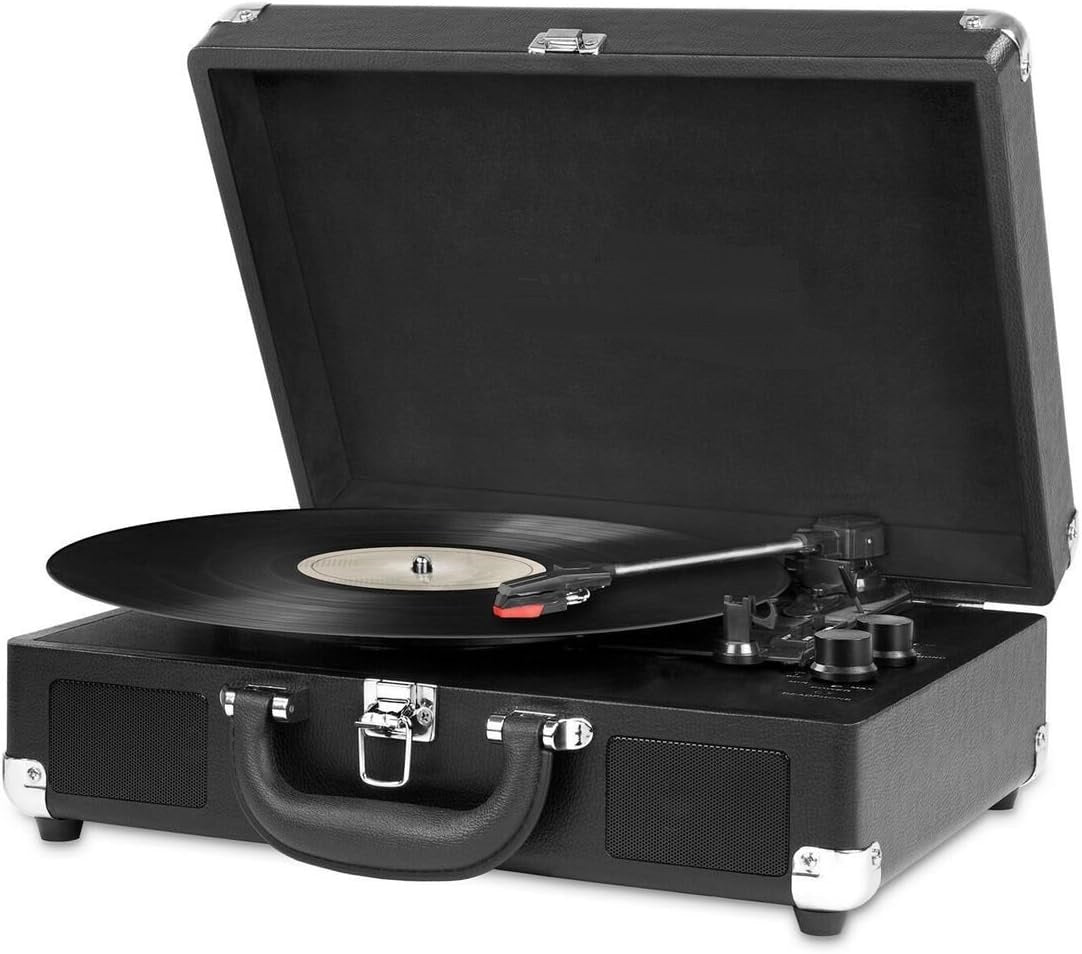 BORNE 3-SPEED PORTABLE VINTAGE TURNTABLE