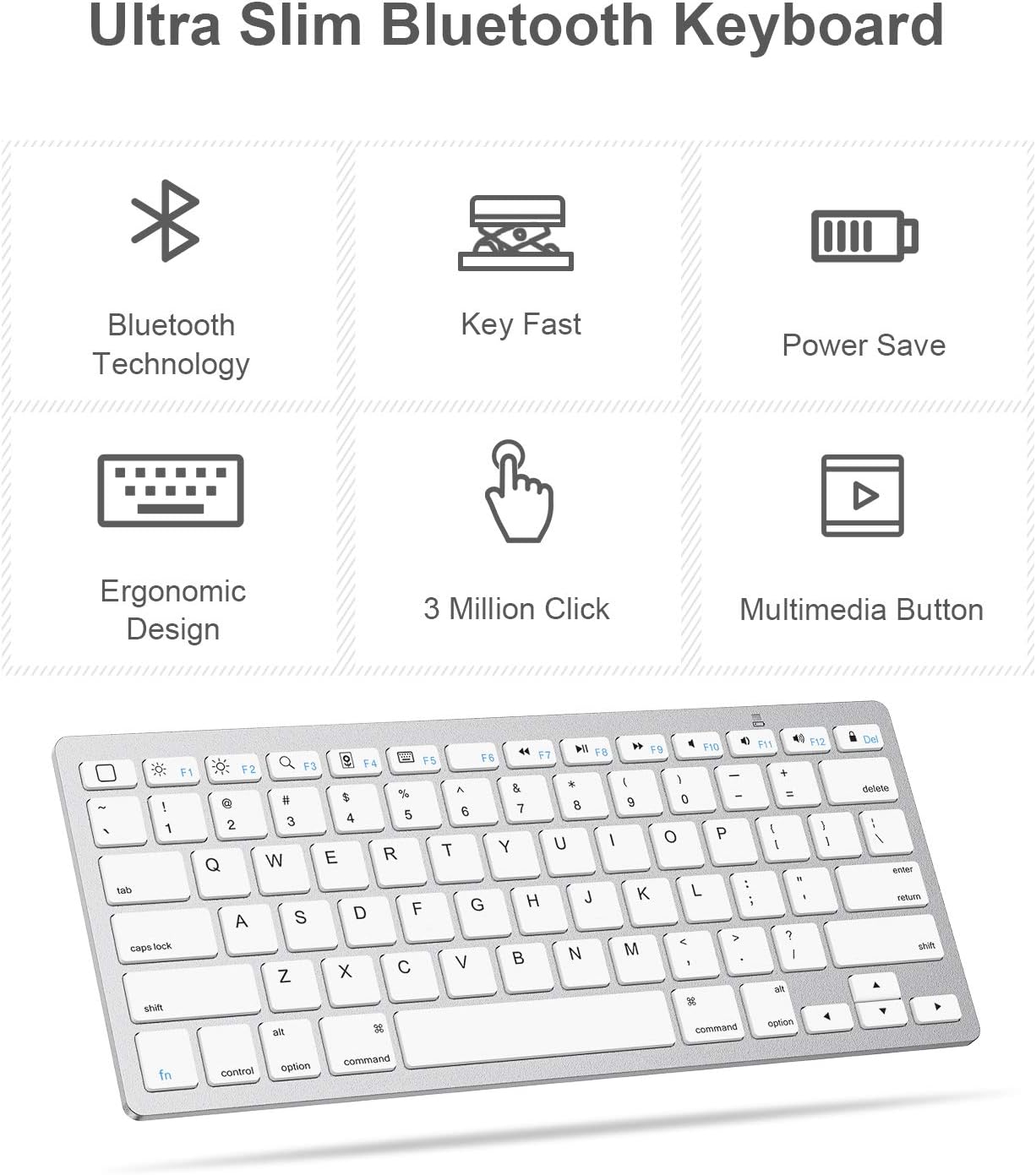 Ultra-Slim Wireless Bluetooth Keyboard
