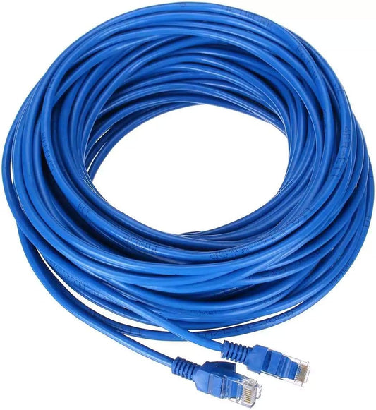 Cat6 Ethernet Cable 35ft Internet Cable RJ45 Patch Cable Ethernet Bare Copper Network 550MHz UTP - Blue