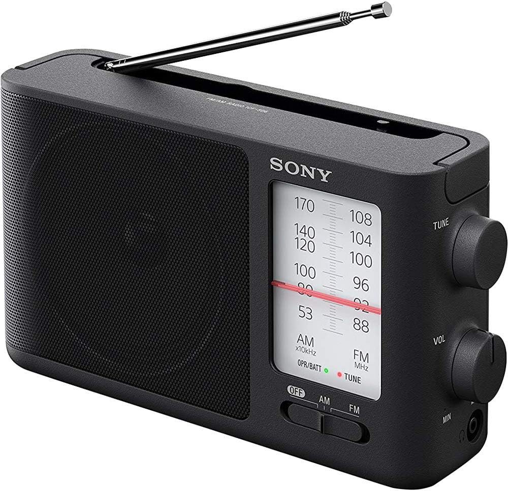 Sony ICF-506 Analog Tuning Portable FM/AM Radio, Black (OPEN BOX)