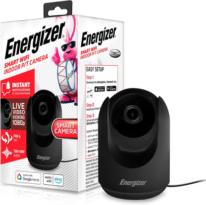 Energizer Smart 1080p Indoor Pan & Tilt, Motion Tracking,  Camera,-EIP1-1005-BLK