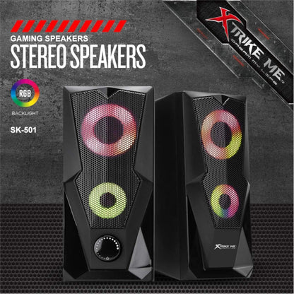 Xtrike Me 2.0 Stereo Speaker with RGB Backlight SK-501, 3.5 mm Jack (Audio), USB (Power)