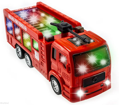 WolVolk Electric Firetruck Toy - Unstoppable Adventure with The Fire Trucks Stunning 3D Lights and Sirens 57778