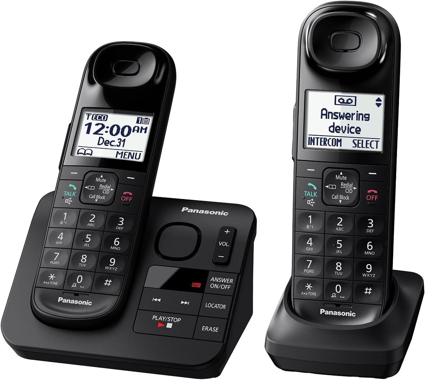 PANASONIC KX-TGL432 Dect_6.0 2-Handset Landline Telephone, Black