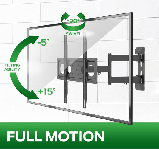 Full Motion TV Wall Mount 32″-80″ XMB1-0128-BLK