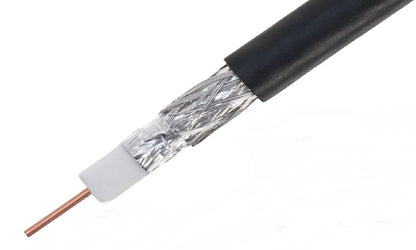 1000ft PLENUM UPG DUAL-SHIELD RG6 COAXIAL CABLE 3Ghz 75 Ohm UL ETL (BLACK&WHITE)