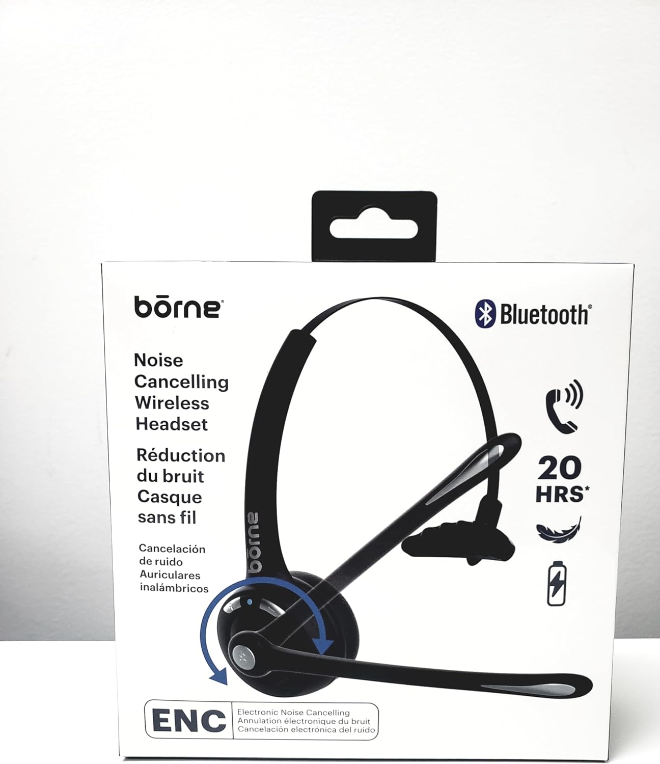 Borne Noise Cancelling Wireless Bluetooth Trucker Headset BTHP10