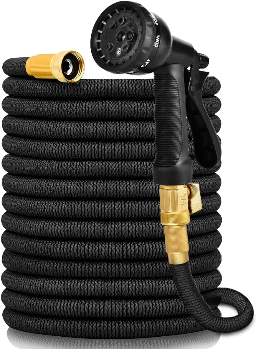 Expandable Garden Hose 100ft with 10 Function Spray Nozzle