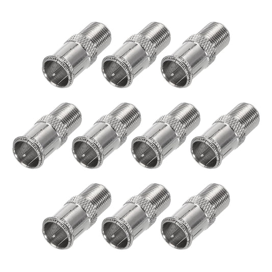 3GHZ Quick Fit F Type Male to Female Push-On Connector Adapter (100PK)