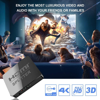 HDMI Splitter 1 in 2 Out 4K