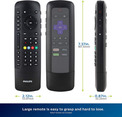 Philips   4 Devices Universal Remote Control with Roku Remote Slide-in Cradle for use with all make HDTV