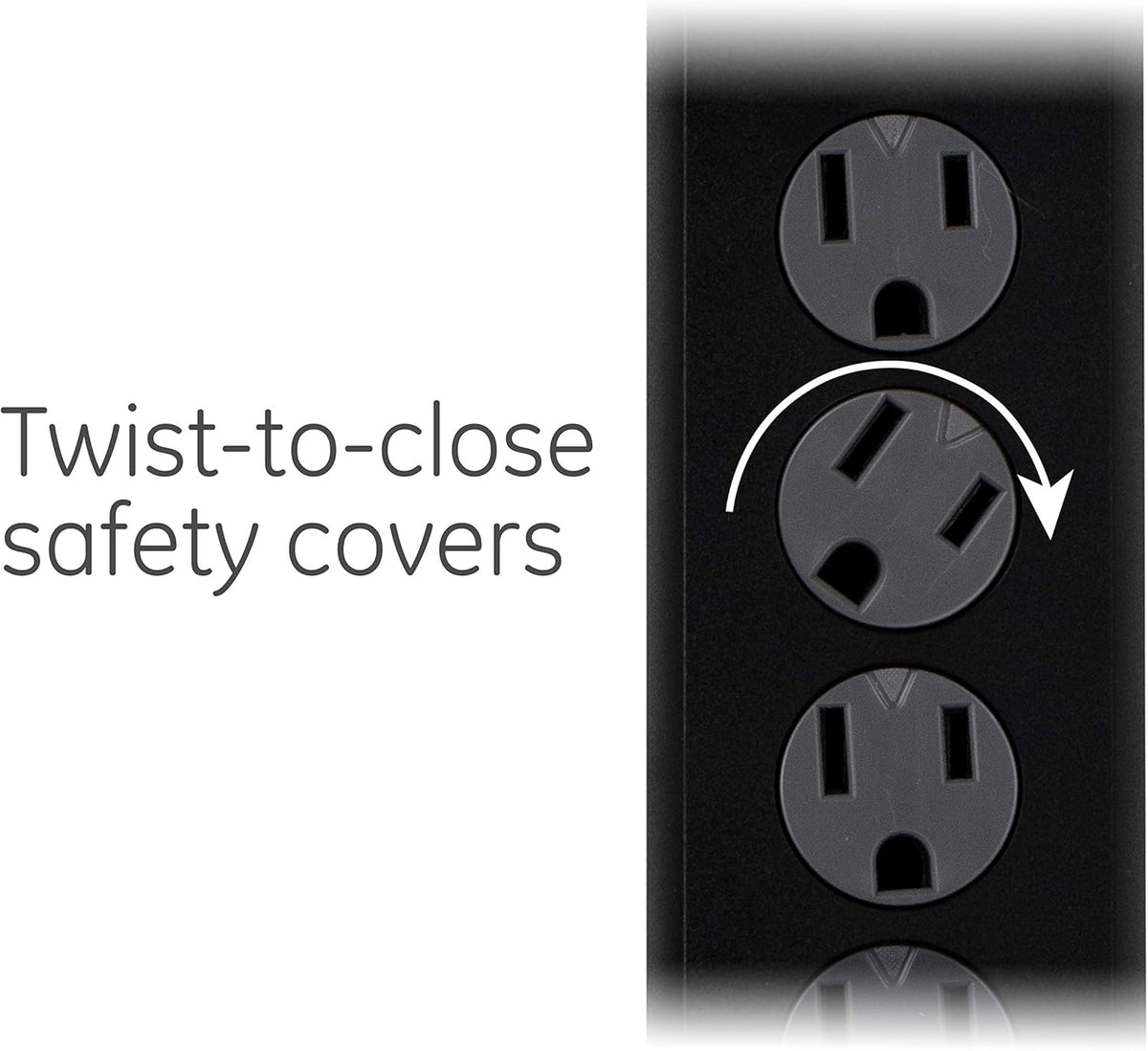 GE 6-Outlet Surge Protector, 3 Ft Extension Cord, Power Strip, 800 Joules, Heavy Duty 47224