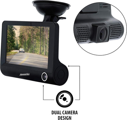 ARMORALL Dual Lens Dash CAM ADC2-1010-BLK