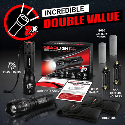 SOS Solarlight Solar Flashlight with Compass and Dual Battery Back up