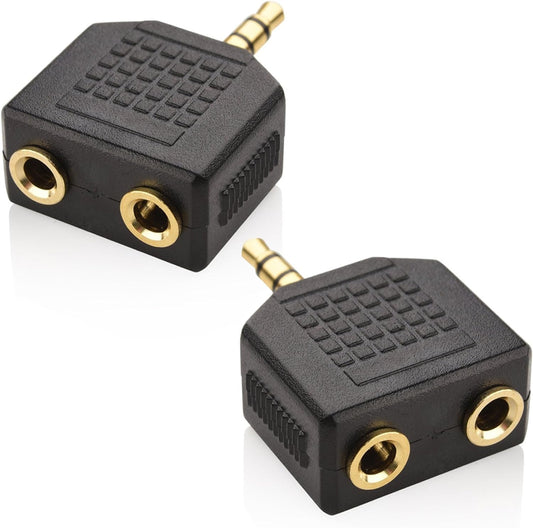 DOUBLE JACK STÉRÉO 3,5 mm À MÂLE STÉRÉO 3,5 mm (100PKG)