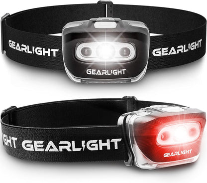 GearLight LED Headlamp Flashlight S500 [2 Pack] - Running, Camping, and Outdoor Headlamps