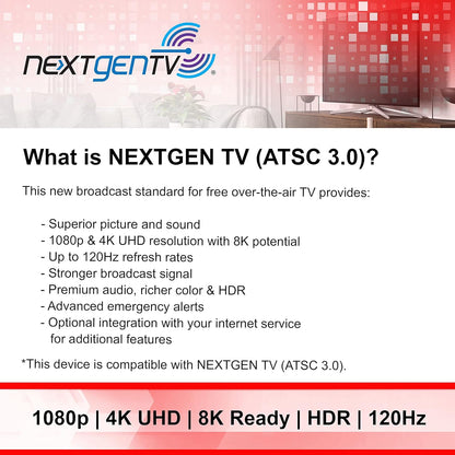GE Digital Indoor HDTV, Amplified Long Range  Antenna 34134