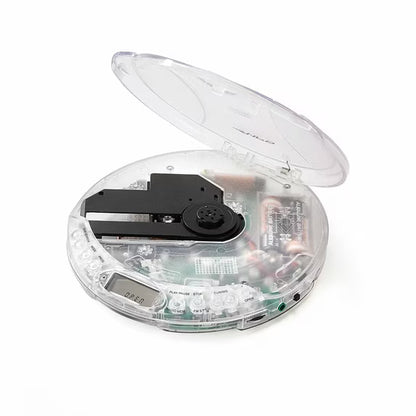 Amp'd Clear Portable Walkman CD Player+ earbuds AM FM Radio With 20 Track Memory
