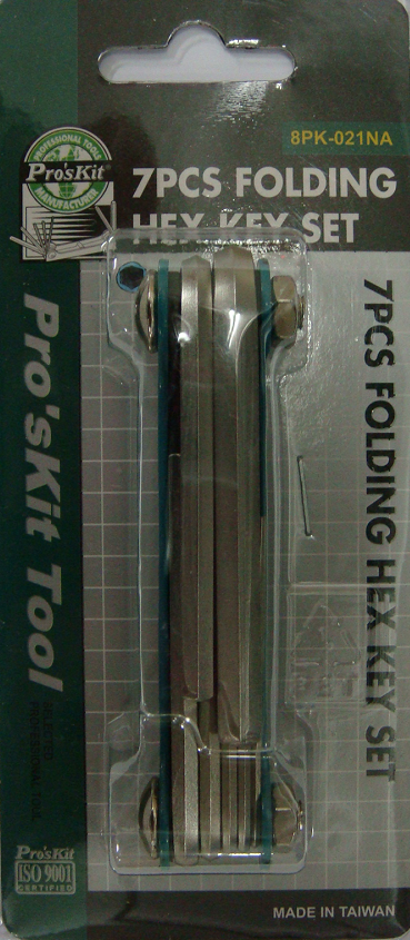 Pro'sKit Folding Type Hex Key Set(inch)