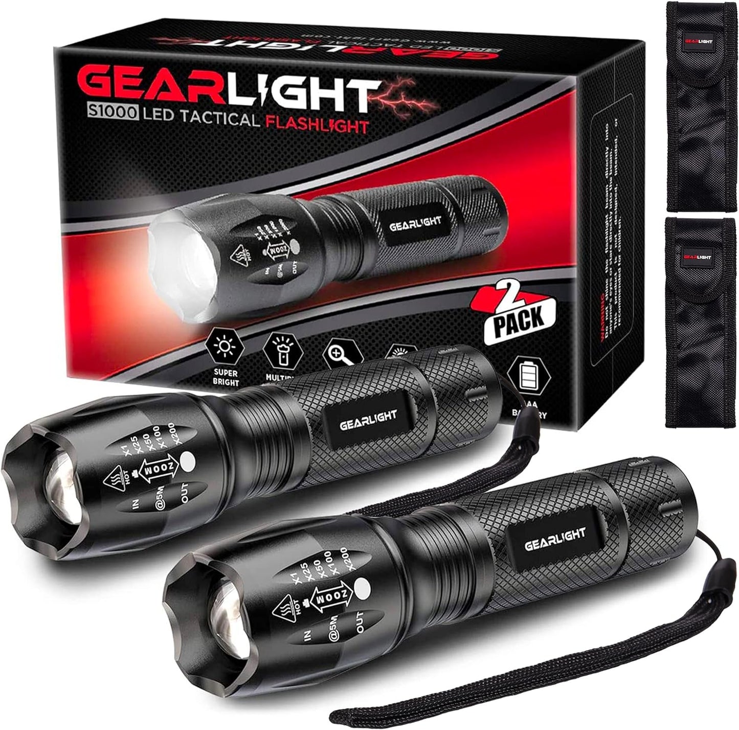 SOS Solarlight Solar Flashlight with Compass and Dual Battery Back up