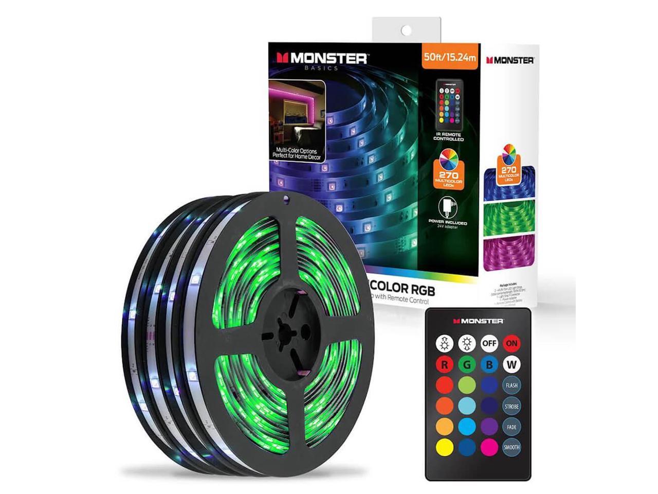 Monster MLB7-2050RGB 50ft Multi-Color LED Light Strip with Remote