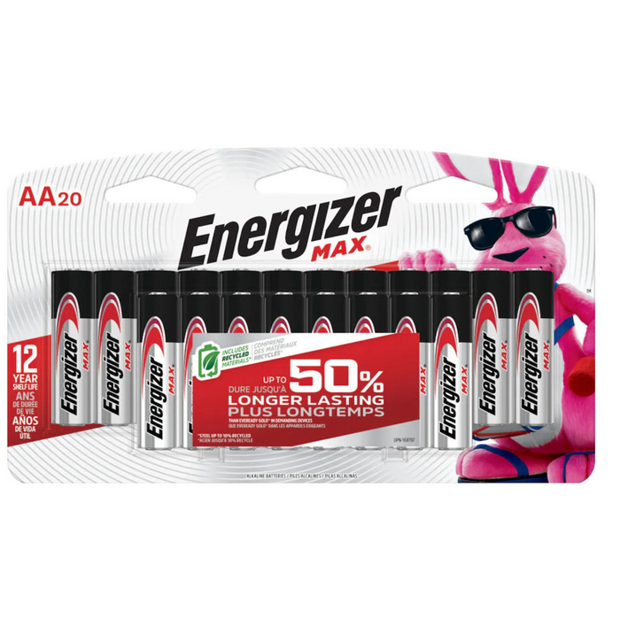AA-20PKEM ENERGIZER MAX AA-20 0039800109941 EXP: 2036 – MADE IN CHINA