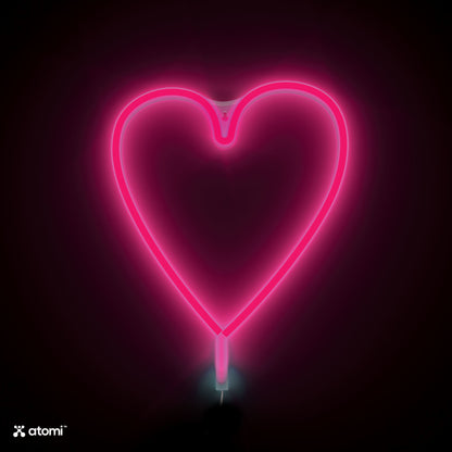 Pink Heart Neon Light