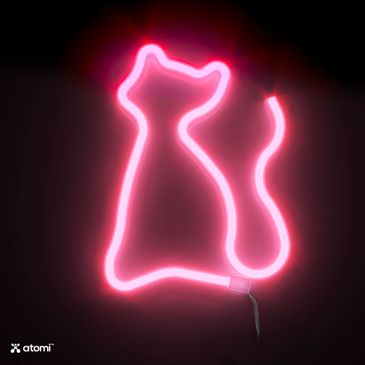 Lumière Néon Chat Rose