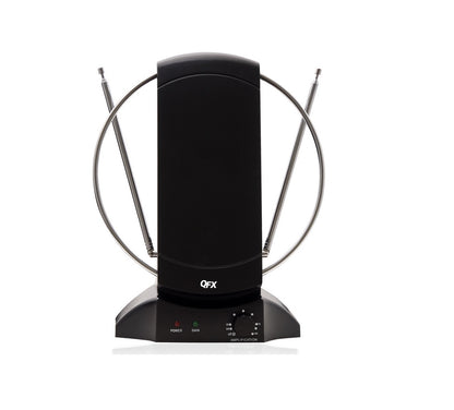 QFX ANT-101 Amplified HD/DTV/VHF/UHF/FM Radio 90-Degree Rotating Antenna