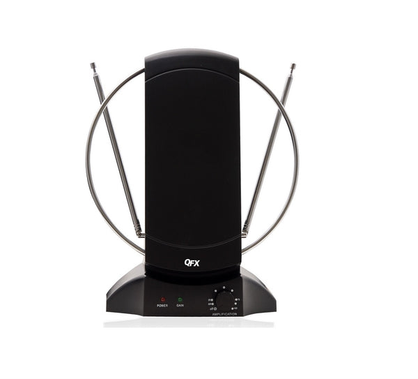 QFX ANT-101 Amplified HD/DTV/VHF/UHF/FM Radio 90-Degree Rotating Antenna
