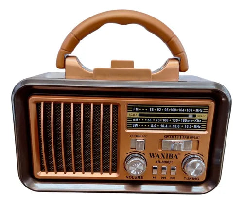 Rechargeable Radio FM/AM/SW Bluetooth USB XB-898BT