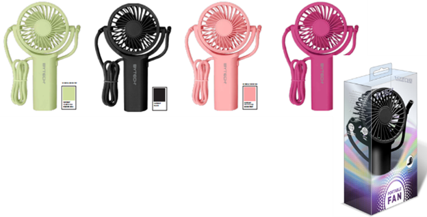 Handheld Portable Mini Fan, Operated for Travel Indoor Outdoor BY-MC-FN-102-AC