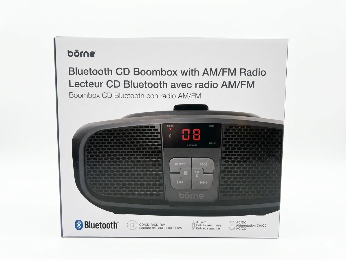 BORNE CD BLUETOOTH FM RADIO BOOM BOX PRCD685B