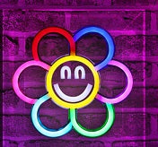 Neon smiley LED RGB Deco Light TWS1-1003-FLW