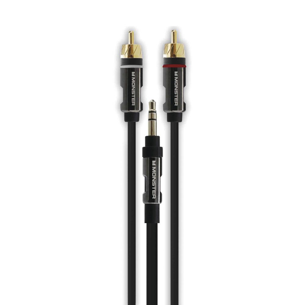 MONSTER 3.5MM TO 2 RCA Y CABLE 6FT