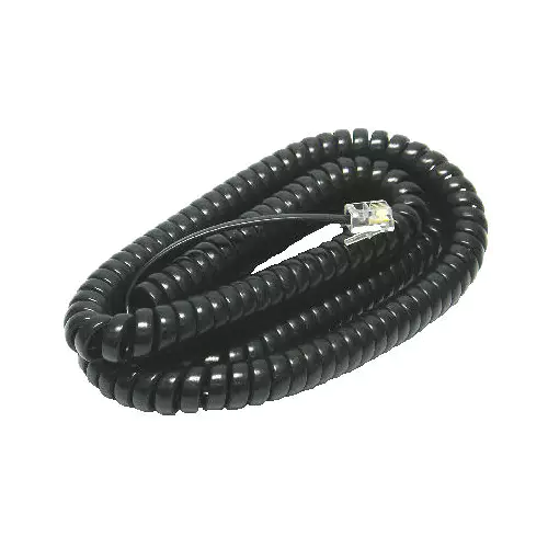 25FT TEL HANDSET COIL BLACK-PA111BC-BK