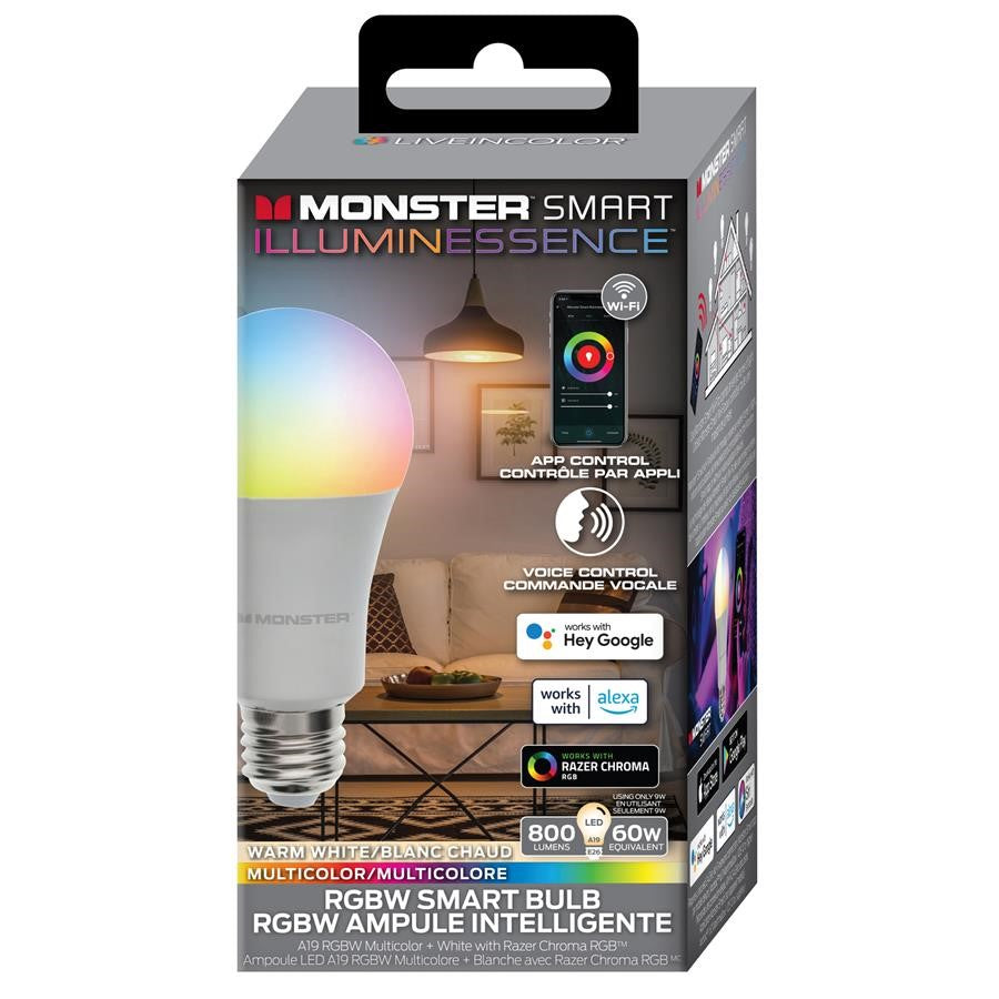 Monster Illuminessence A19 Bulb - RGB & Warm White