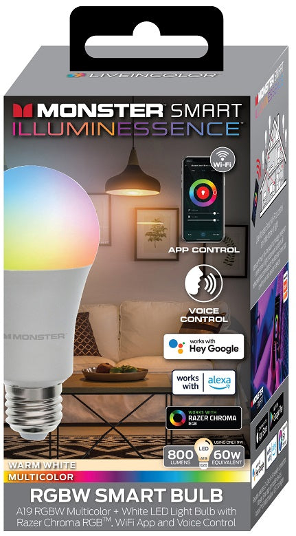 Monster Illuminessence A19 Bulb - RGB & Warm White