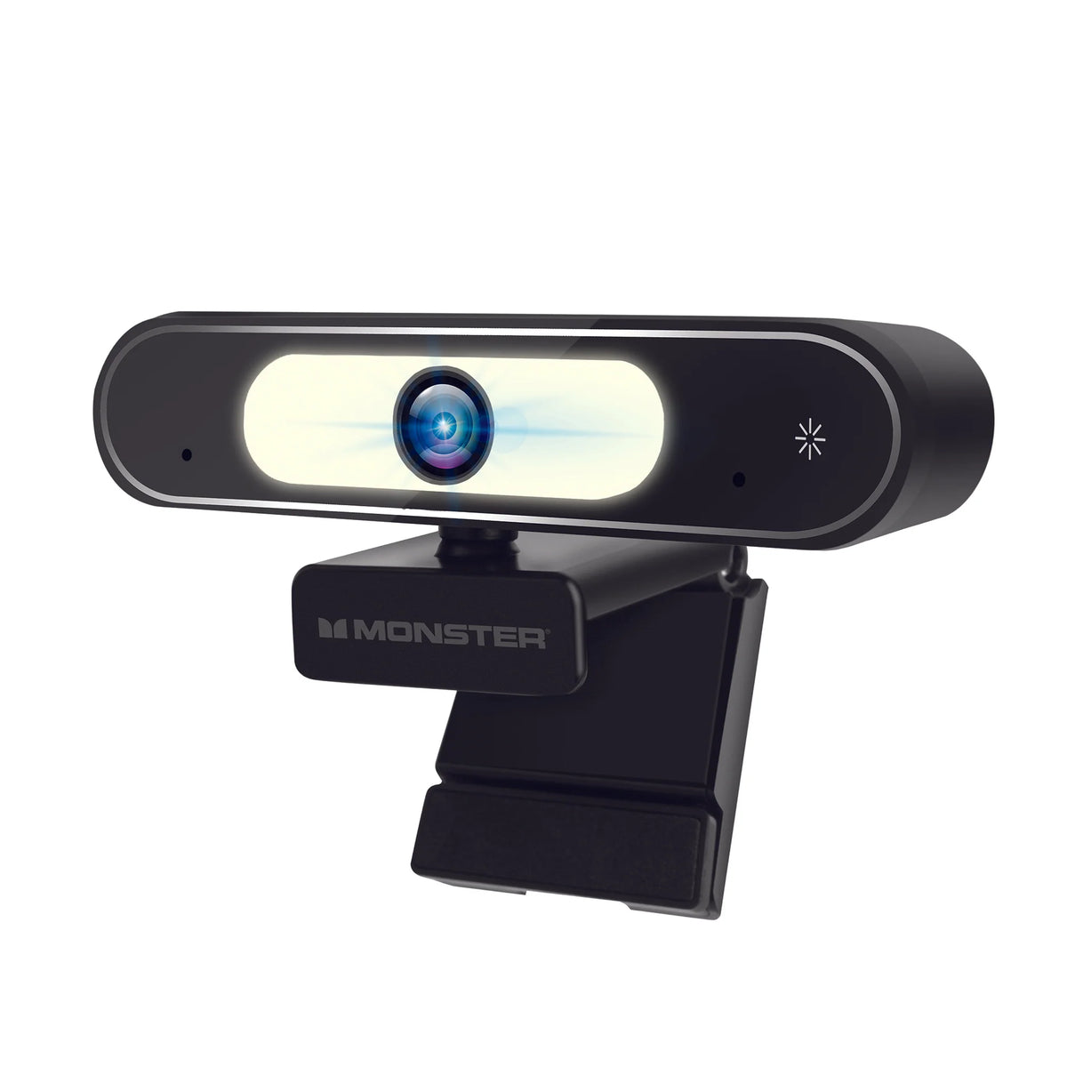 Webcam de téléconférence Monster Insight Focus Premium 4K UHD avec mise au point automatique et lumière contrôlable, 3084 x 2160p 4K Ultra HD 12 mégapixels, USB Plug and Play