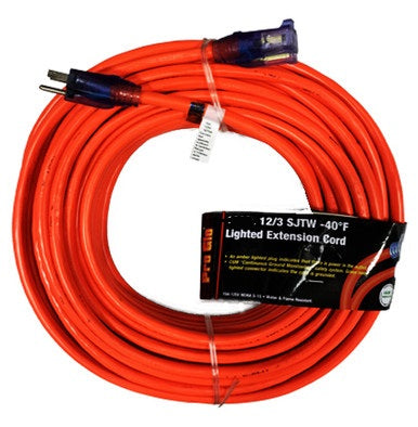 35 ft 14/3 Single-Outlet Lighted Extension Cord -D17330035RD