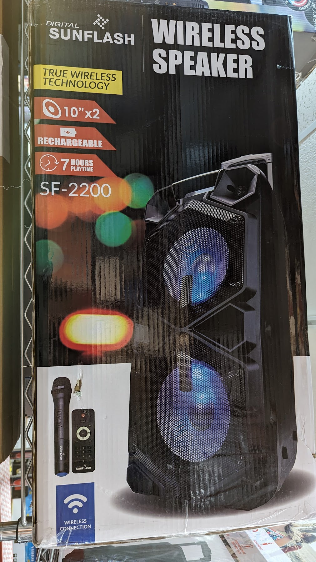 Sunflash SF-2200 Speaker True wireless technology 10'x2, Rechargeable, 7 hrs. Playtime