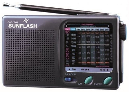 Mini radio Sunflash RD-33 AM/FM 9 bandes avec haut-parleur intégré