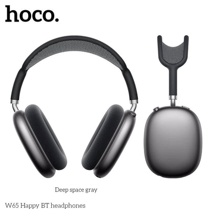 HOCO W65 Plus ANC Noise Reduction Bluetooth Headphones Over The Ear Wireless Big Earphone Hifi Sounds Sport Headsets With Button